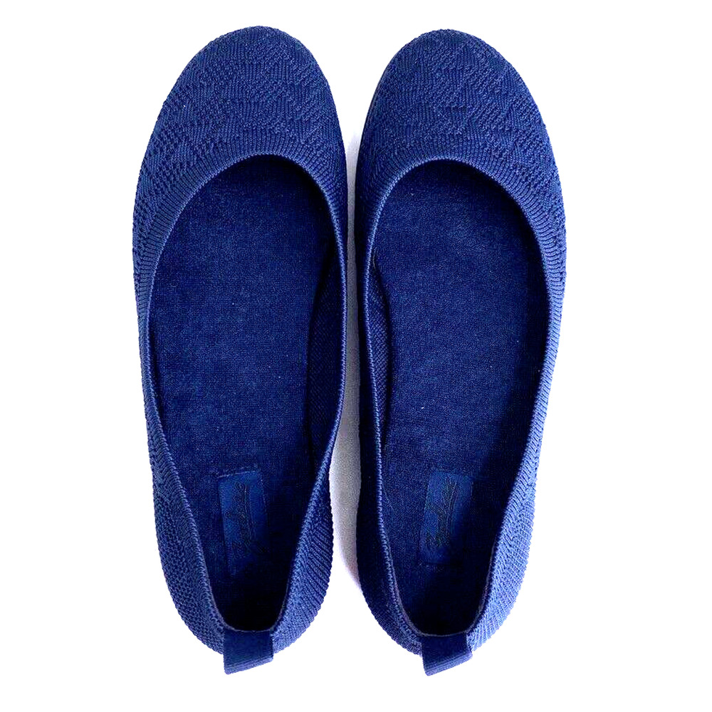Zodiac Flats Womens 8M Navy Blue Camden 1 Knit Slip On Ballet Round Toe Casual